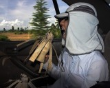 crw_7251 Serene clearly enjoying two glutinuous rice sticks in the car.