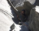 crw_5722 Chris enjoying the shade while waiting on the first pitch.