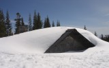 shasta09 The cabin at Horse Camp buried under snow.