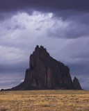 crw_4872 Ominous Shiprock under a stormy sky.