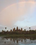 crw_7010 Rainbow above Angkor Wat just after sunset.