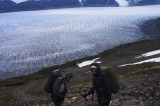 crw_3621 Ray and Serene descending towards Glacier Grey.
