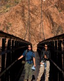 crw_2544-ray-3659 Eileen and Serene looking cool on the bridge leading to Phantom Ranch. Taken by Ray Woo.