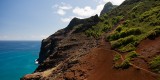 _mg_1140 Kalalau trail winding through the rich red volcanic soil.
