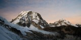 _mg_2103 Ranrapalca (6162 m) and Ocshapalca (5888 m) at sunrise from the Ishinca glacier.