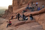 crw_5405-eric The horde of photographers waiting for sunset at Delicate Arch in Arches National Park. Taken by Eric Chan.