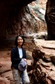 zion05 Overhanging canyon walls.