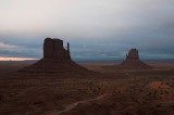 crw_5061 The Mittens during an overcast sunset, Monument Valley.